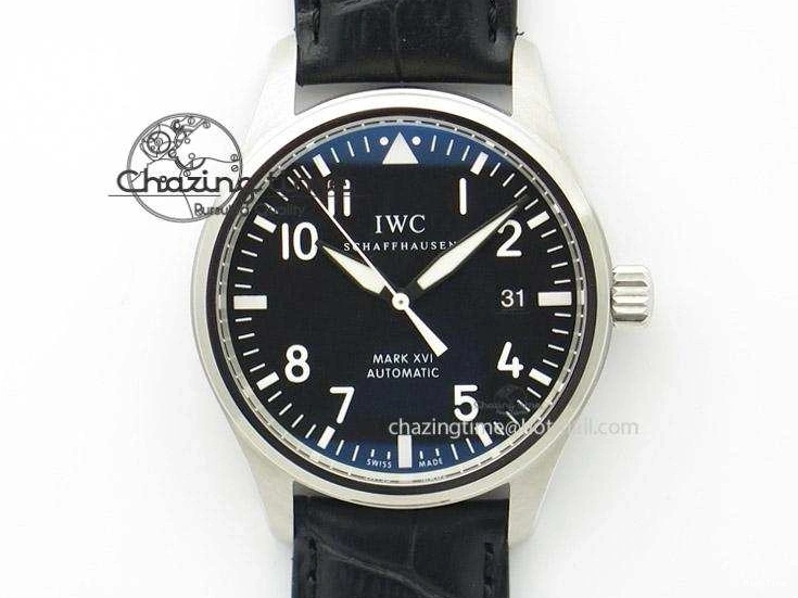 MIROTIME 0423 Mark XVI 1:1 Best Edition MK Maker SS Black Dial A2892 On Black Leather Strap Chic 7371